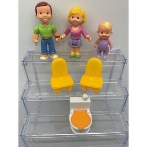 Fisher Price My First Dollhouse Dad Mom Baby Dolls Furniture Accessories